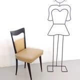 Set of Six Beige Skai Dining Chairs Ascr. to Melchiorre Bega, Italy