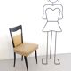 Ensemble de six chaises de salle à manger en skaï beige, origine : Melchiorre Bega, Italie