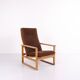 The Sled Chair - Model BM2254 - Oak - Brown cushions - Børge Mogensen - Fredericia Chair Factory