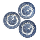 3 English dinner plates
