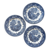 3 English dinner plates