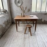 1950s walnut bistro farmhouse table