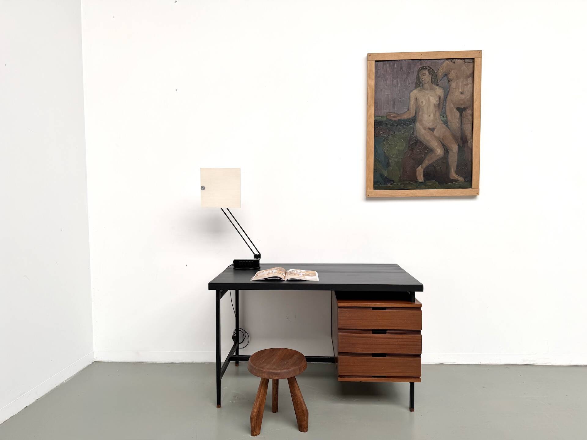 Rare desk/table lamp "WO" by Sacha Ketoff - Aluminor Edition, circ