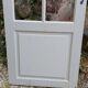 Old wooden door with small squares