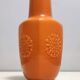 Orange Encased Hand-Blown Glass Flower Vase, Empoli, Italy