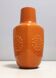 Orange Encased Hand-Blown Glass Flower Vase, Empoli, Italy