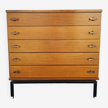Chest of drawers Marcel Gascoin honeycomb 1960 vintage