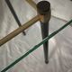 Pull out tables in glass and brass 1950