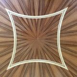 Pedestal table - small round table in wooden marquetry