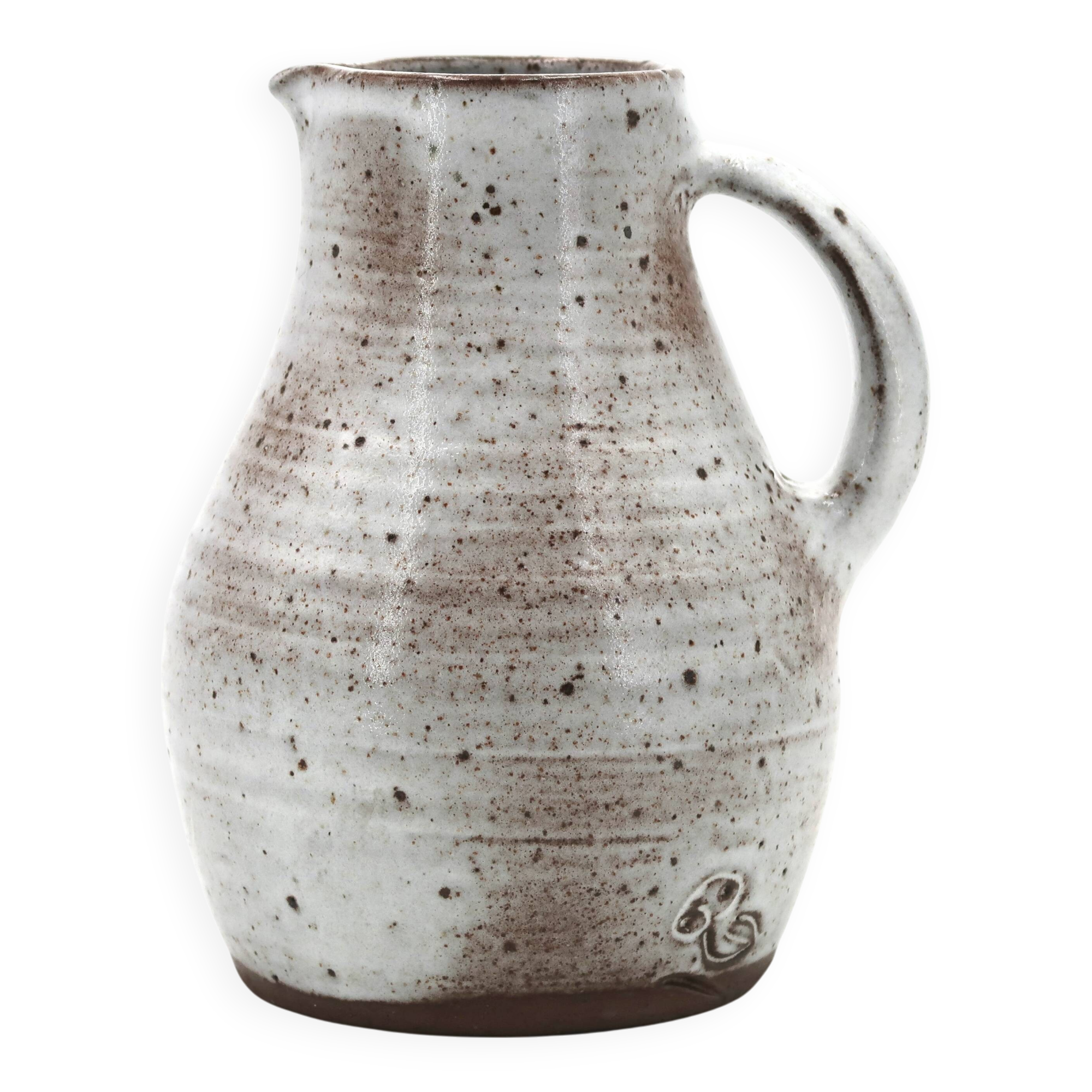 Stoneware pitcher by Jeanne and Norbert Pierlot, Ratilly, 1960s