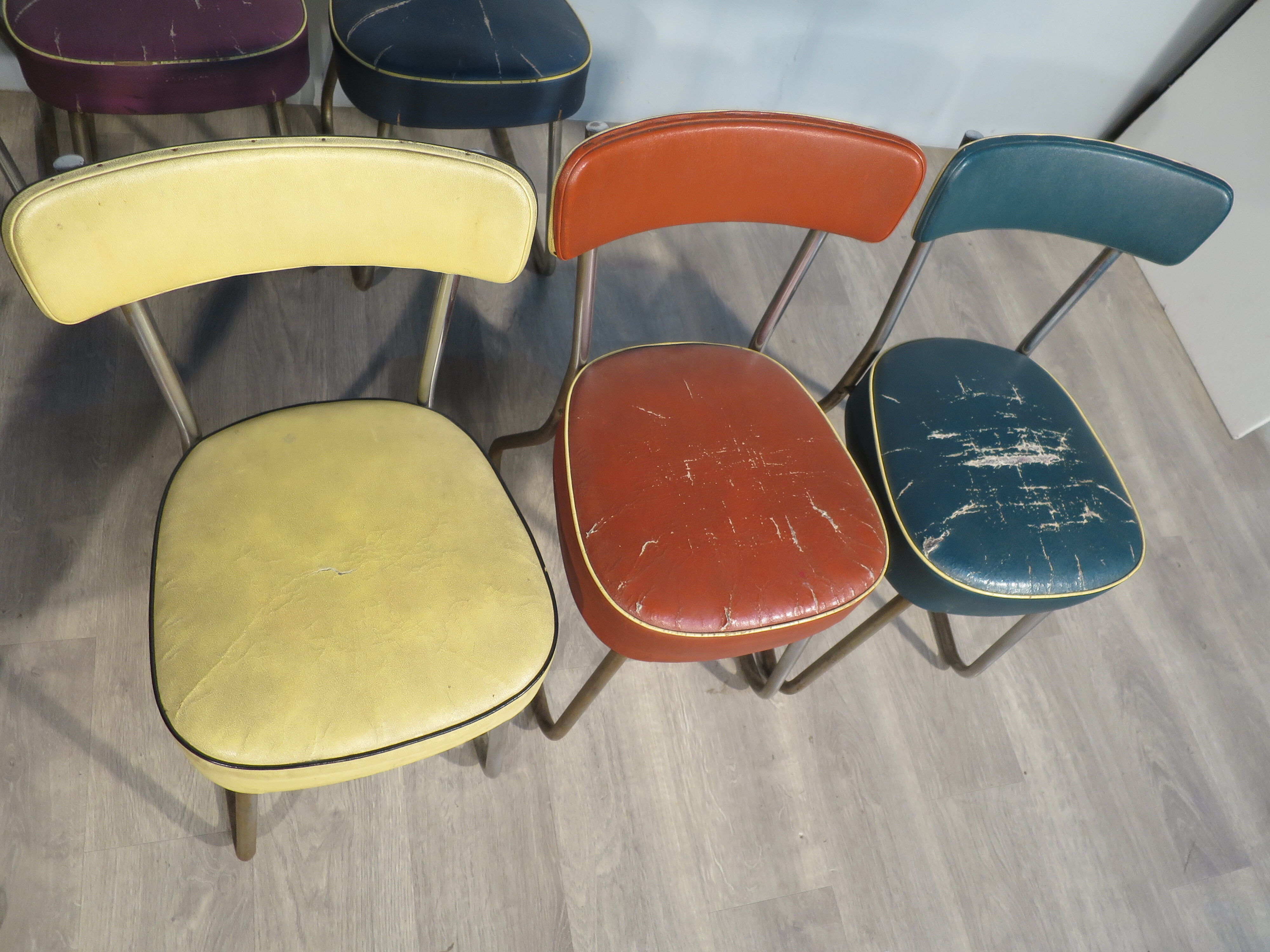 Set of 6 industrial chairs "Nori"
