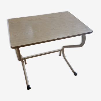 Old office design tray in vintage formica 1960 foot metal