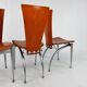 Postmodern Set of 4 Dining Chairs, 1980s