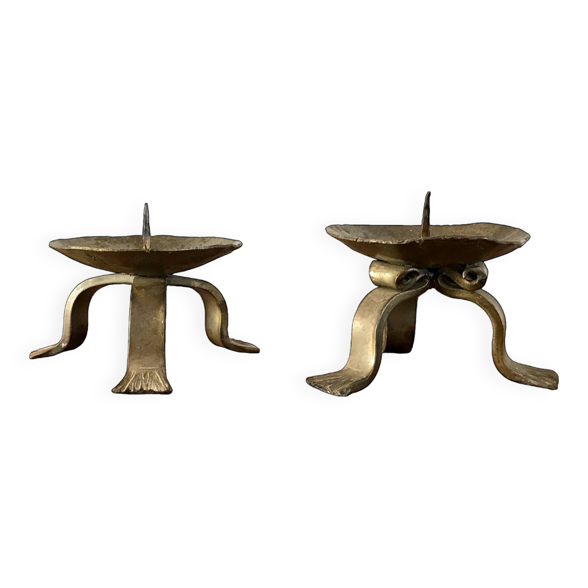 Vintage wrought iron candle holders from the 70s