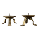 Vintage wrought iron candle holders from the 70s