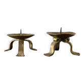 Vintage wrought iron candle holders from the 70s