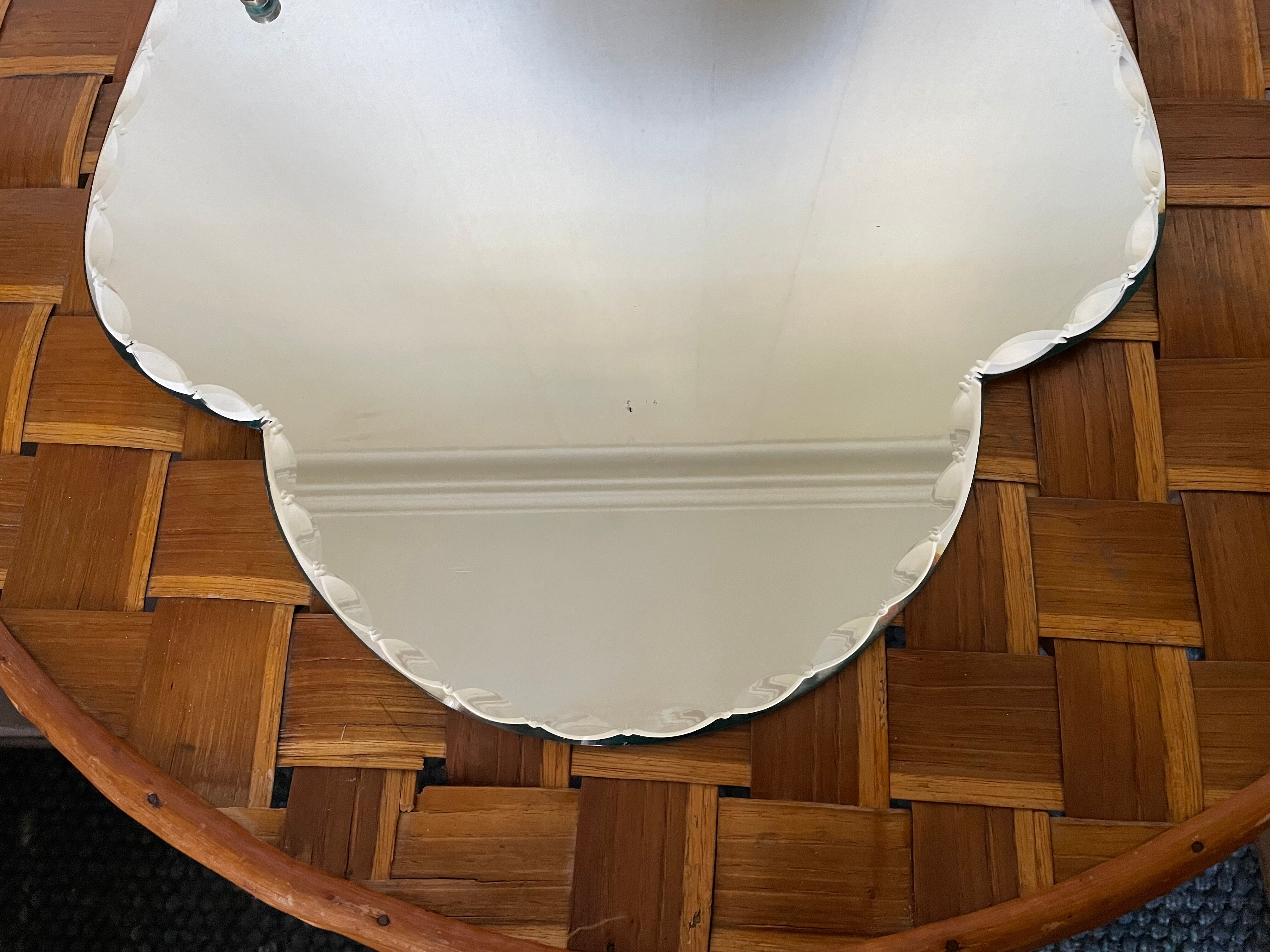 Beveled mirror 40s/50s 44x65cm