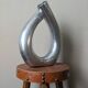 Contemporary design vase in cast aluminum