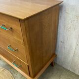 Vintage chest of drawers with compass feet