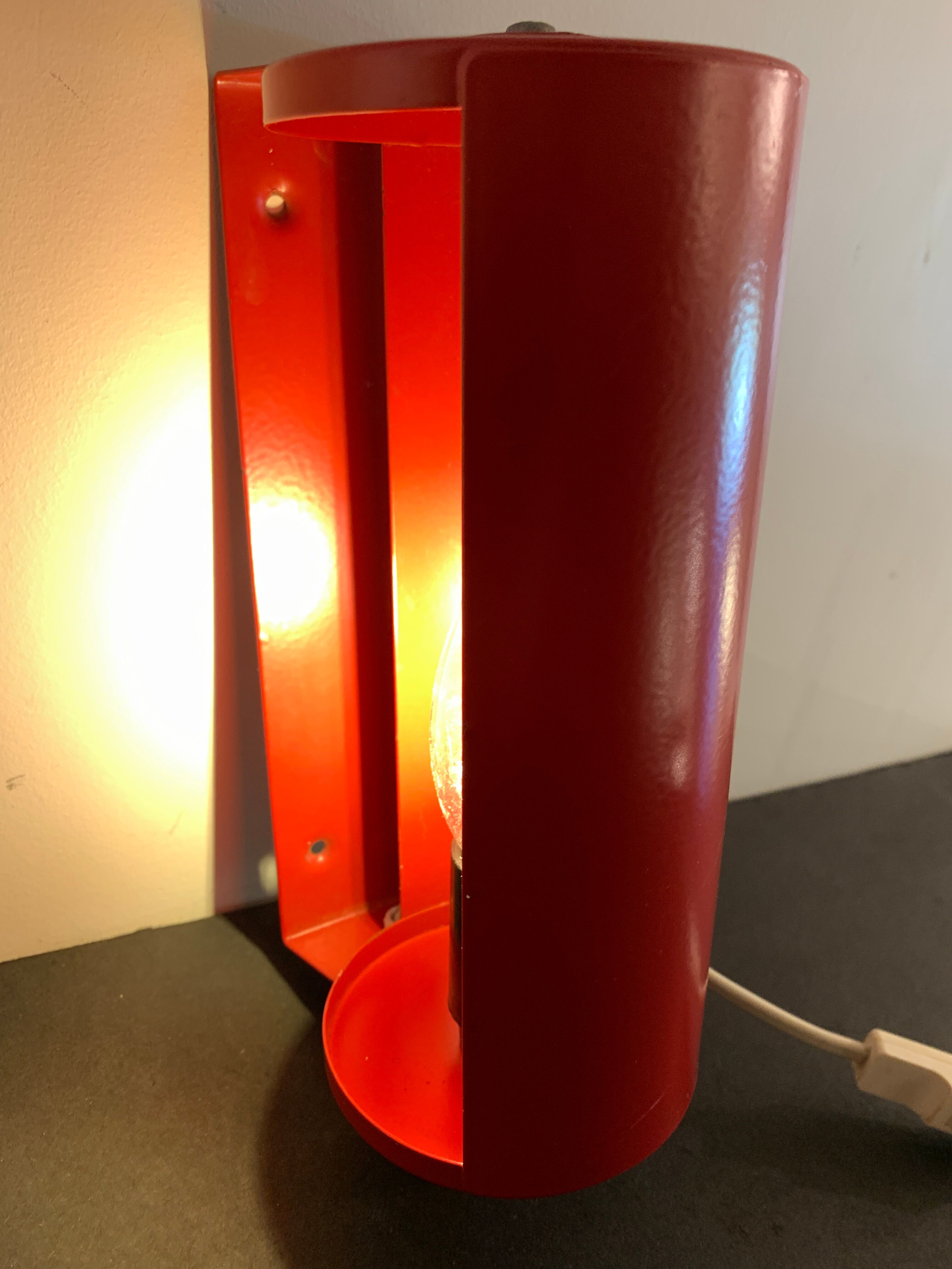 Wall lamp red roller Ikea 1980