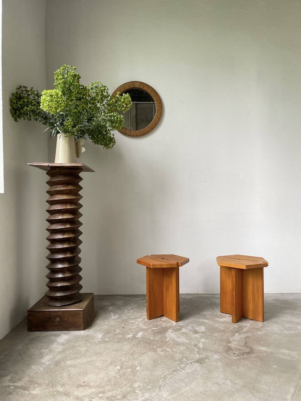 Pair of René Martin stools