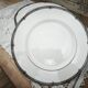 Set of 6 flat plates in English porcelain Wedgewood model Amherst.