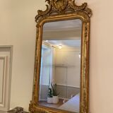 Old mercury mirror with pediment