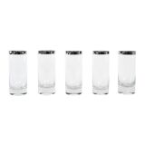 Set of glasses, Hollywood Regency style, 1970s, made in Italy