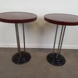 Pair of Parisian bistro pedestal tables