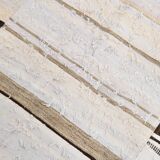 Cream & Brown Striped Vintage Kilim Rug, 204x279Cm