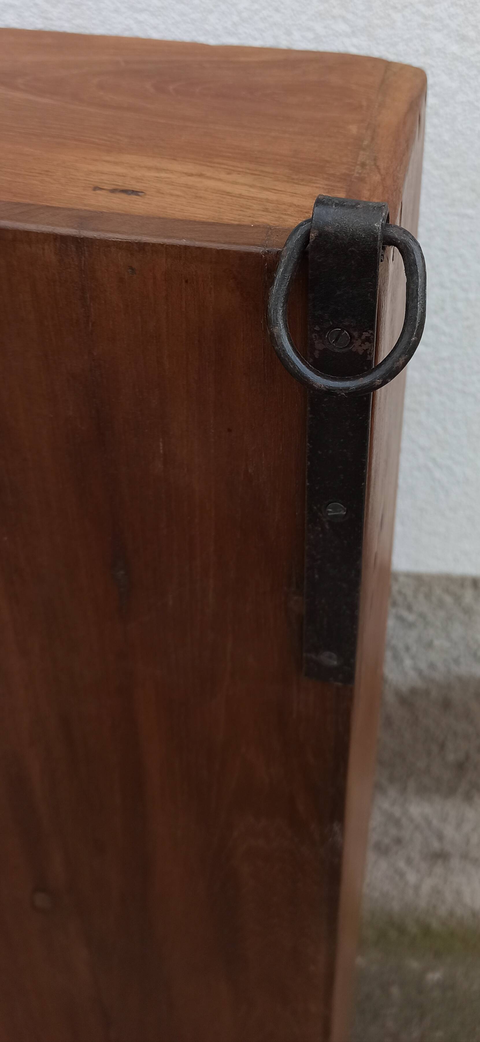 Old glass wall shelf