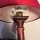 Pair of solid wood column lamps