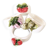 Set of 4 slip napkin rings.