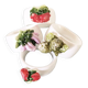 Lot de 4 ronds de serviette en barbotine.