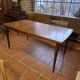 Table scandinave galbée extensible papillon en teck années 60
