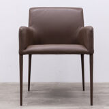 Chair 4 legs in brown leather