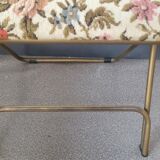 Vintage folding chair lafuma doree and tapestry