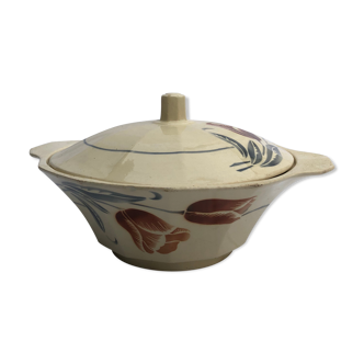 Tureen in digoin sarreeguemines model "tulips"