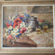 Canvas by Paul Anselme Schmitt 1945 flowers symbolising liberation