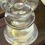 Molded glass candle holder