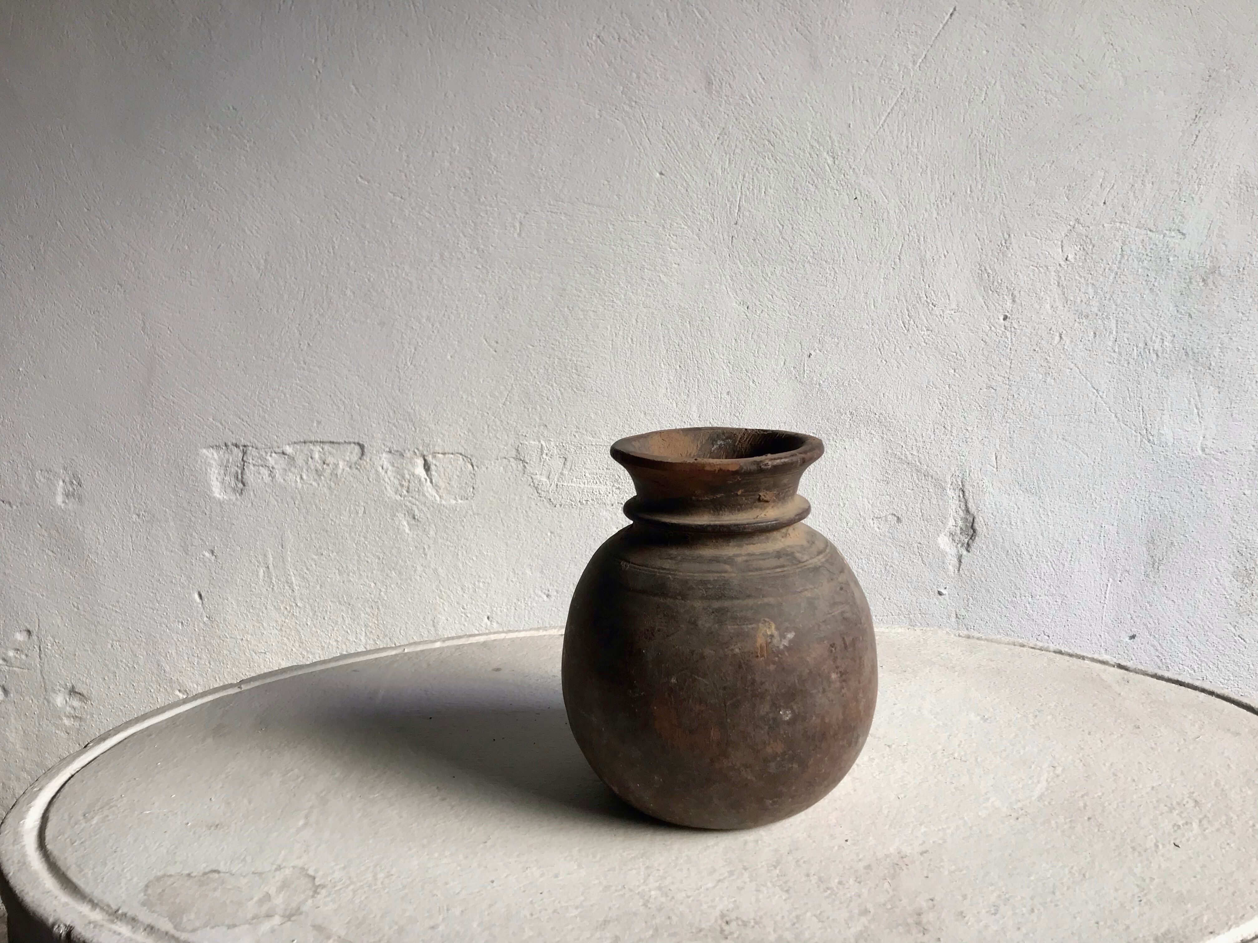 Antique indian wooden pot