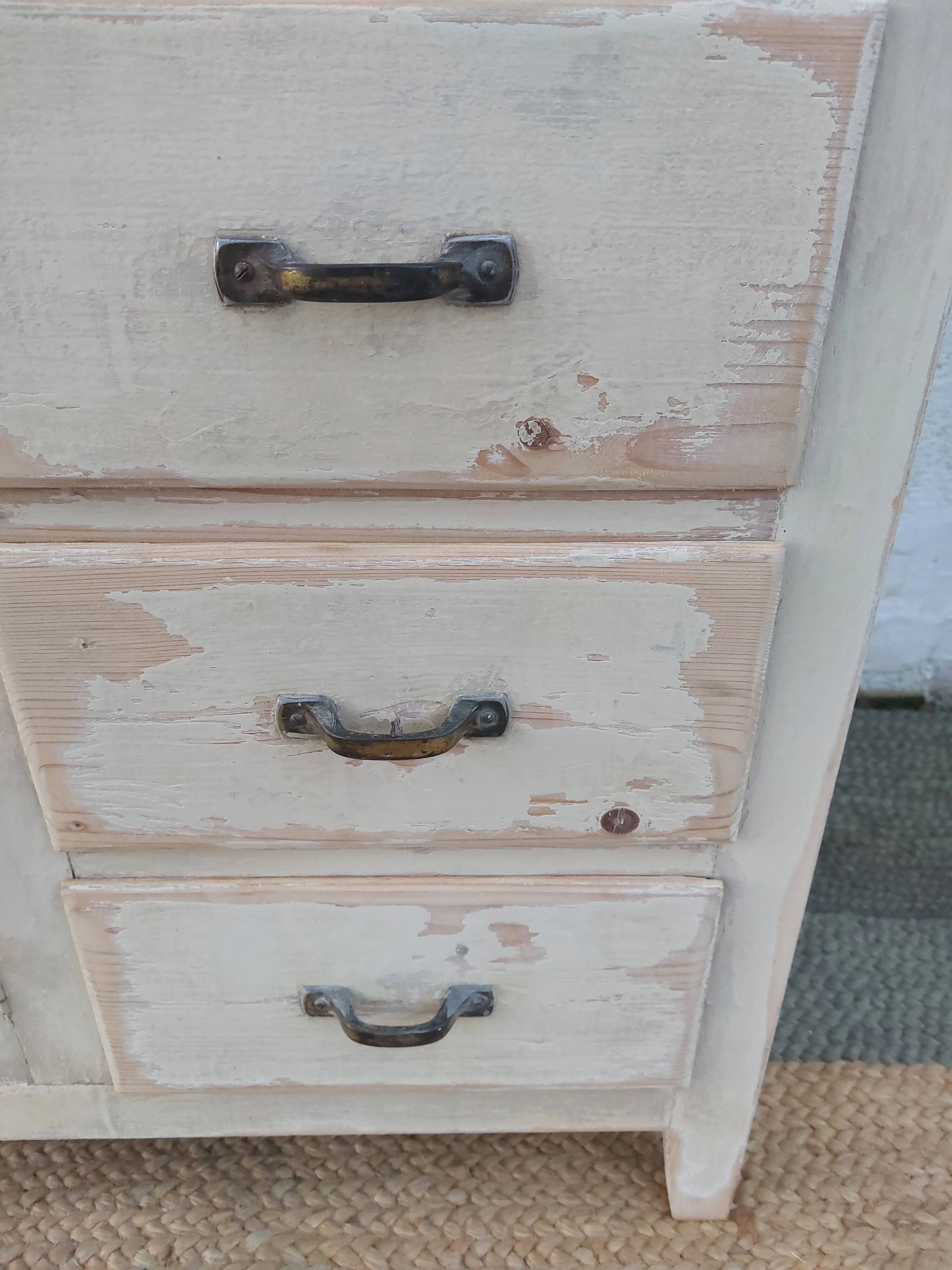 Parisian buffet, chippy paint effect