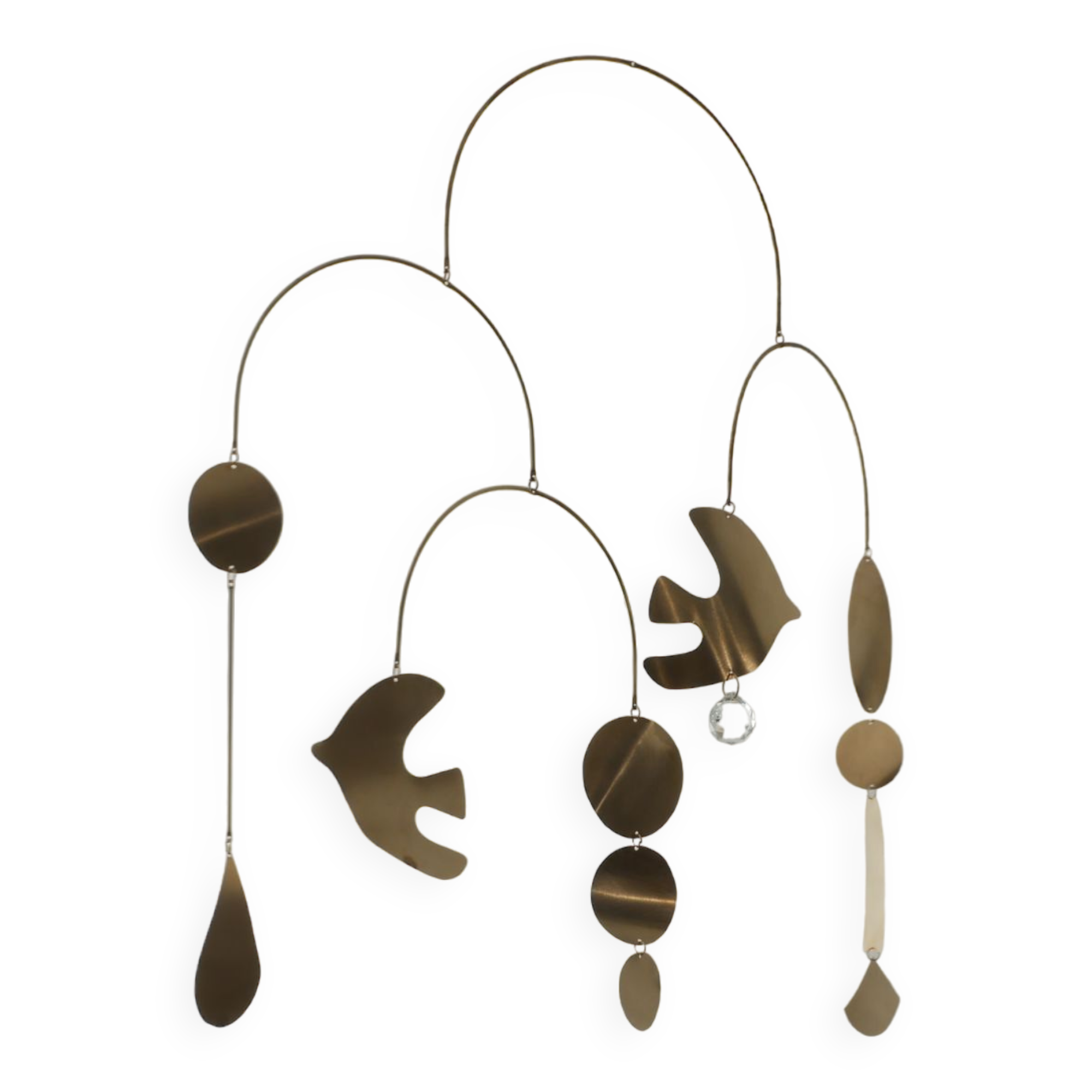 Mobile model Rana . Mobile in abstract brass.