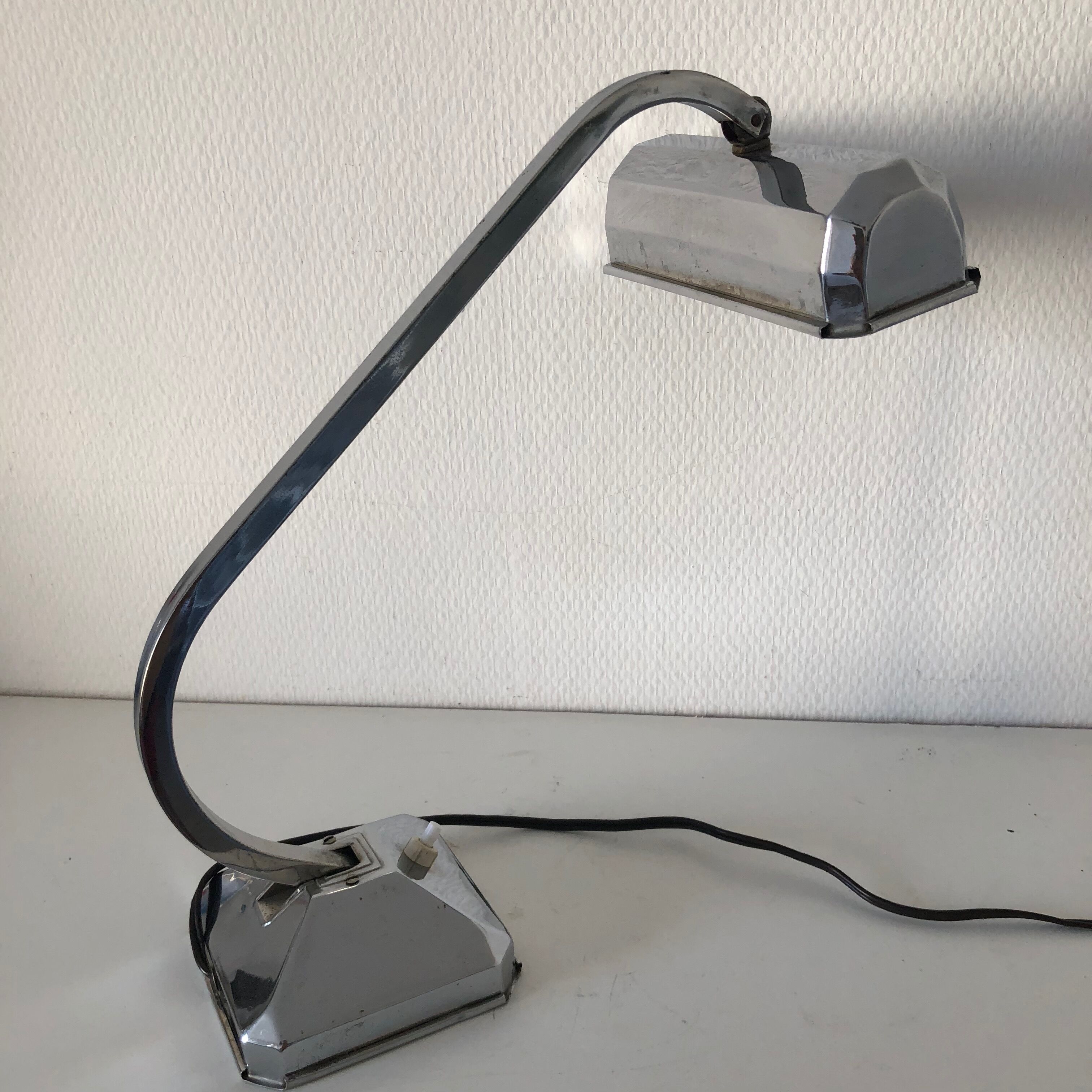 Vintage 1940 chrome desk lamp