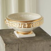 Large central piece Italian pottery in the style of Gianni Versace from the 1970s.
