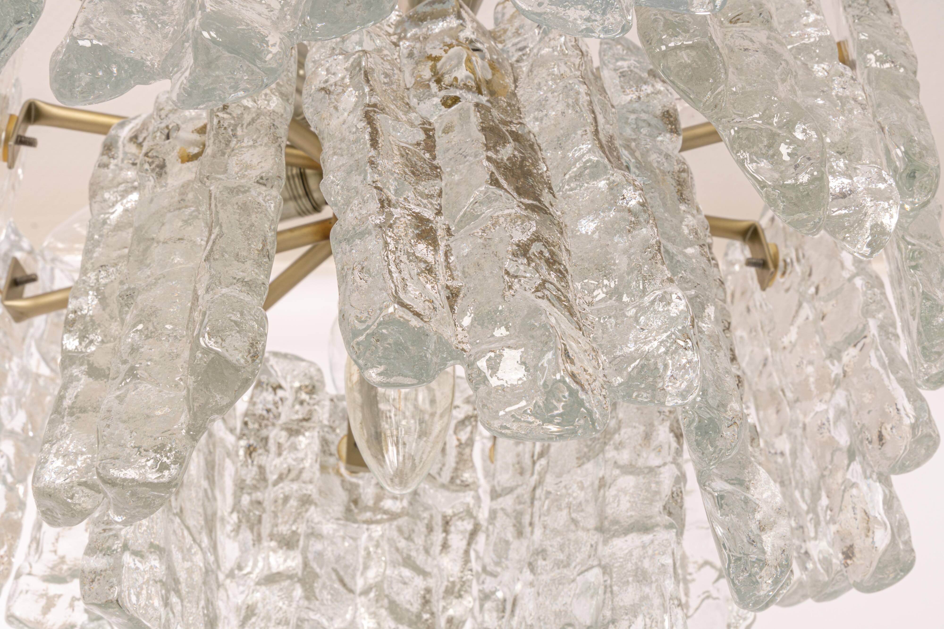 Murano glass ice chandelier by Kalmar, Austria, 1960s