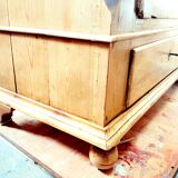 English bonnet chest in old pine
