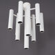 Space age ceiling lamp in white metal by temde, 1970s