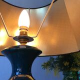 Blue ceramic lamp