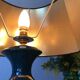 Lampe céramique bleu